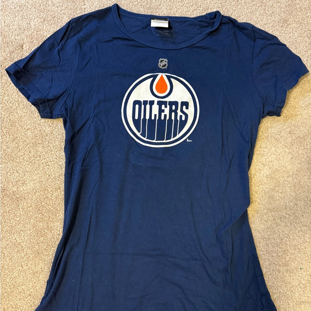 Blue Reebok Oilers T-Shirt